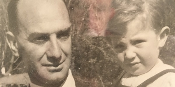 Louis Jacobson with his young son David